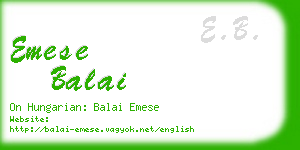 emese balai business card